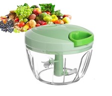 Vegetable Chopper Manual Food Chopper with Container Hand Pull String Veggie ...