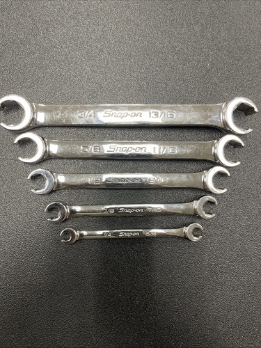 Snap-on SAE Flank Drive Double End Flare Nut Wrench Set RXFS605B C21
