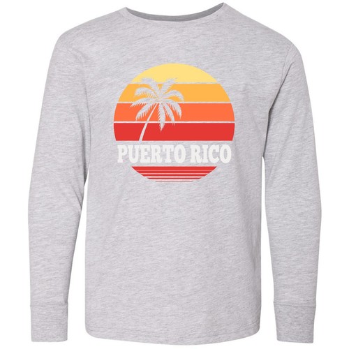 Inktastic Puerto Rico Vacation Cruise Youth Long Sleeve T-Shirt Caribbean Trip