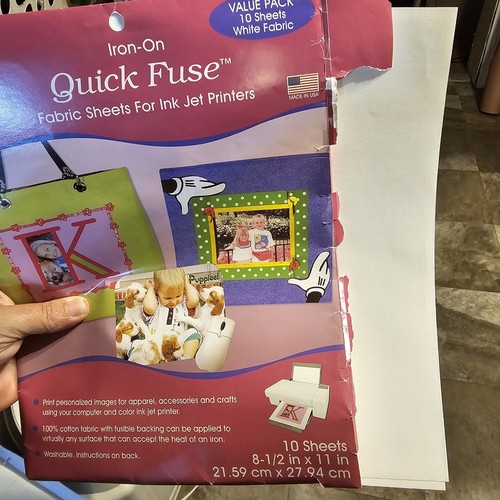 June Tailor Iron - On Quick Fuse 8 pk Fabric Sheets For Ink Jet Printers - Picture 3 of 3