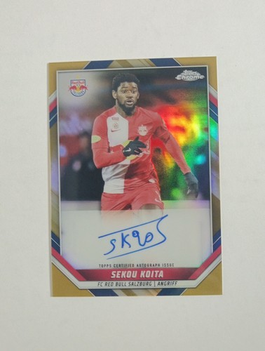 Sekou Koita Auto Topps Chrome Salzburg Team Set /10 Short Print 2021-22 AC-SK - Picture 2 of 5