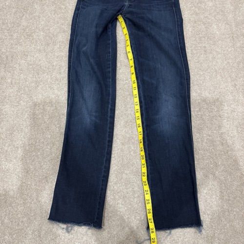 Mother Women's Size 24 Blue The Rascal in Ink & Paper Raw Hem Ankle Fray Jeans - Bild 14 von 14