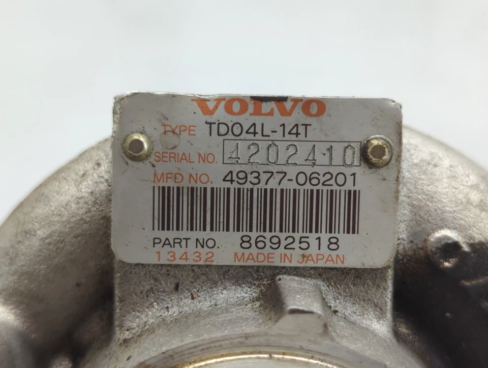 Volvo S60 2001-2004 turbocompresor turbo cargador supercargador CYJHU Foto 4 de 4