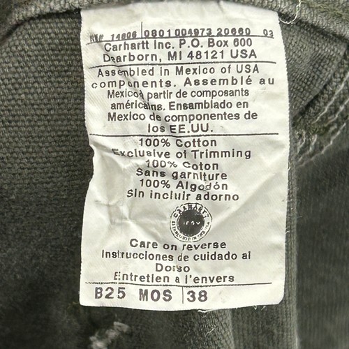 Vintage Carhartt Shorts Herren 36 Grün Arbeit Zimmermann Utility Duck Canvas B25 - Bild 13 von 14