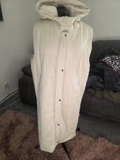 pretty little thing Faux Leather Gilet Size XL In Winter White. Excellent...