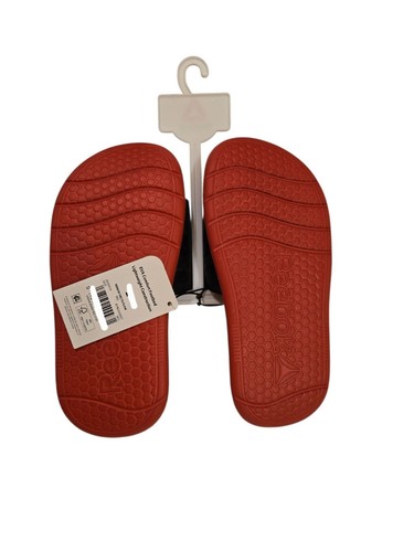 Nuevo con etiquetas Reebok Little Boys Toboganes de doble densidad talla 2 - rojo y negro - estilo sin cordones - Imagen 3 de 4