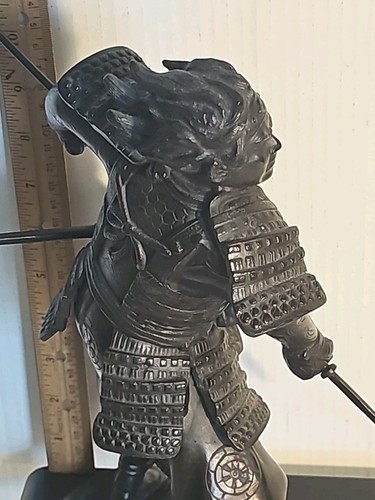 Antique Oriental Bronze Warrior Statue Sculpture Figure - Picture 17 of 24