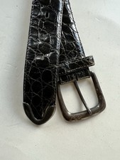 Polo Ralph Lauren Vintage  85 Alligator Belt Silver Buckle 32
