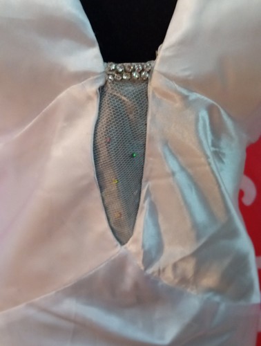 Wedding dress size 12 white satin, check measurements, H - Picture 3 of 6
