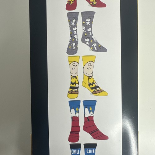 Peanuts Snoopy 6pk casual crew mens novelty socks sz 8-12 - Picture 6 of 10