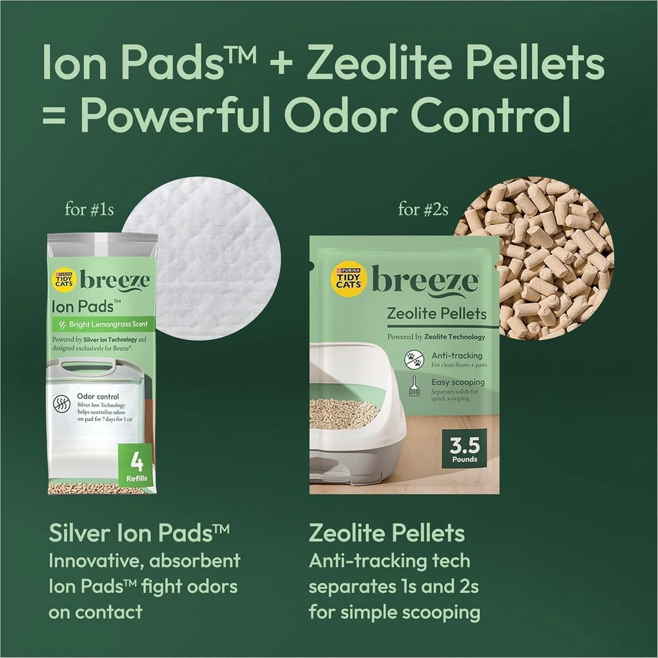  Sistema de caja de arena, sistema BREEZE kit de inicio caja de arena, pellets y almohadillas de arena Foto 4 de 4