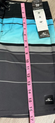 Big Boys Size 26 O’Neill hyper freak board shorts swim Heat Stripe Blue NWT - Picture 9 of 10