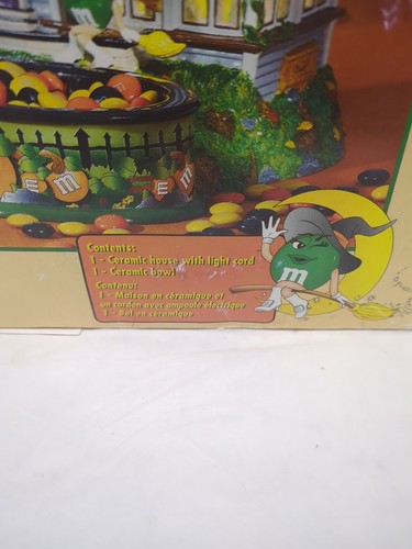 Dept 56 M&M's "SPOOKY HOUSE " Lighted House & Candy Dish Halloween Decor 2004 - Picture 9 of 9