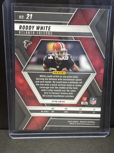 2025 Panini Mosaic Roddy White Mosaic Gold /10 Falcons - Bild 2 von 2