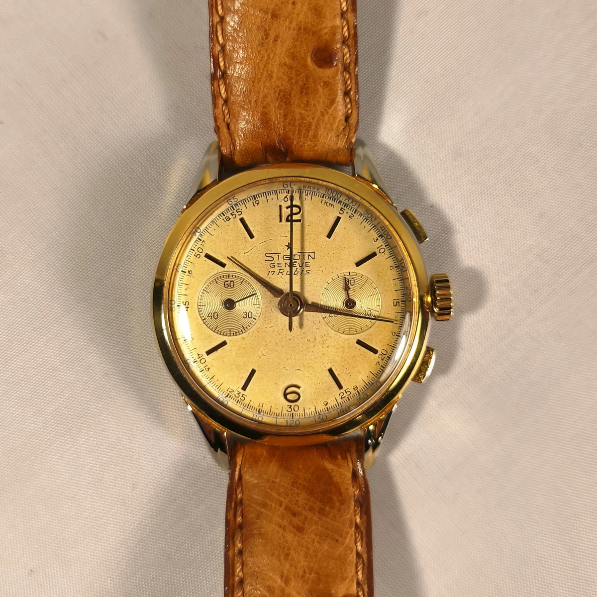 Montre Pour Homme Grand Geneve - Mécanique Automatique - Boîtier Acier, Cadran Noir - 11 Rubis - Vintage - Neuf Sans étiquette