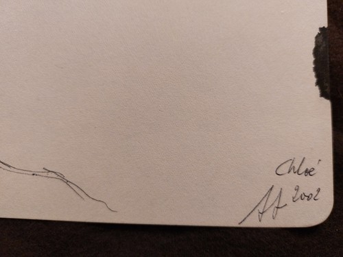 Ink André Simon 2002 Artist Lorraine Metz As Nude Chloe Seated - Picture 3 of 3
