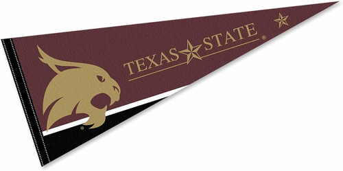 Pennant Texas State Bobcats full size in feltro - Foto 12 di 12
