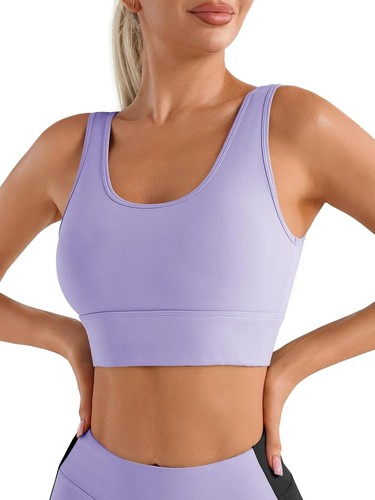 Womens Sport Bras Backless Yoga Running Square Neck Wireless Padded Bra - Picture 13 of 37
