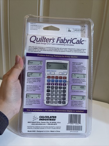 Calculated Industries Quilter’s FabriCalc Trapunta Design & Stimatore Tessuto NUOVO - Foto 2 di 2