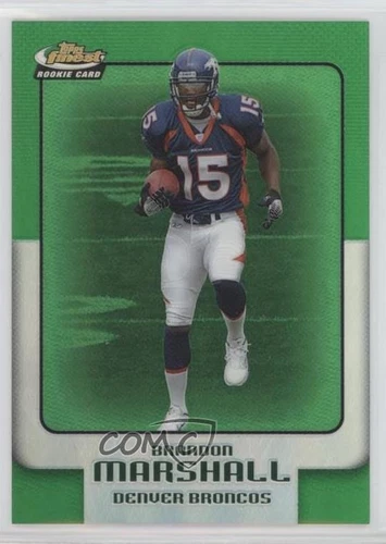 2006 Topps Finest Green Refractor /199 Brandon Marshall #121 Rookie RC