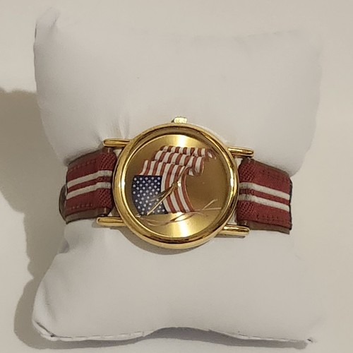 Patriotische USA Flag Uhr von Valdawn F69155-1 läuft neue Batterie neuwertig - Bild 7 von 17