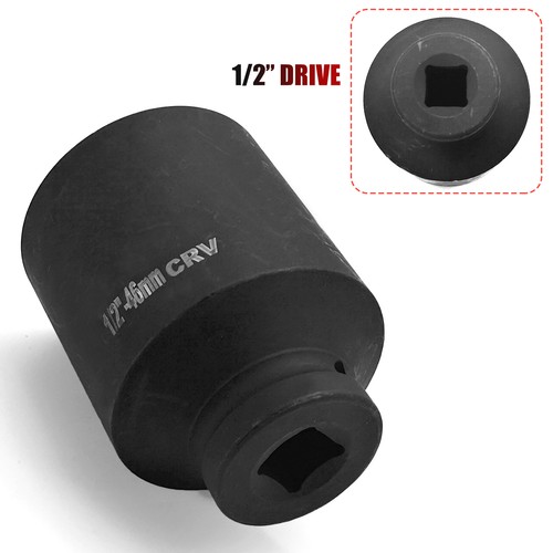 46mm 1/2" Drive Axle Hub Nut Socket 6-Point Deep Impact Socket For Garage Tool - Picture 4 of 8
