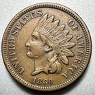 1860  INDIAN CENT   XF  #2401
