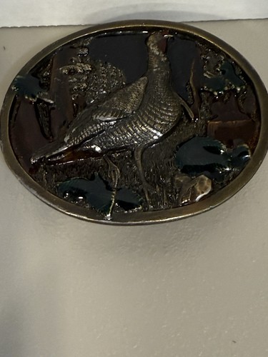 Vintage Bergamotte Türkei Gürtelschnalle - Messing & Emaille - Bild 2 von 6