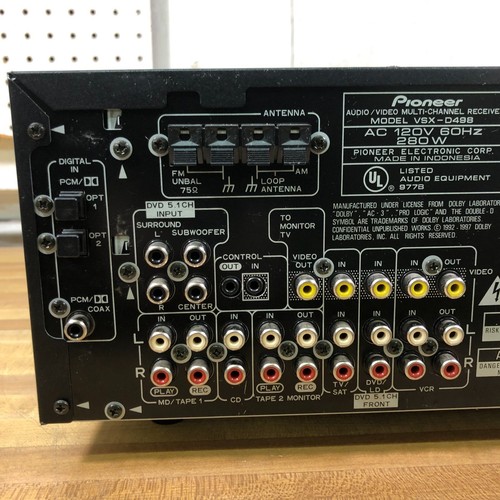 Pioneer VSX-D498 AV Multi-Channel Receiver Digital Audio Home Theater | Works - Picture 9 of 14