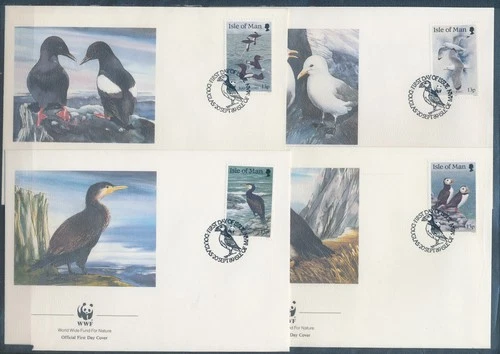 XE60142 Isle of Man 1989 animals fauna flora birds FDC's used