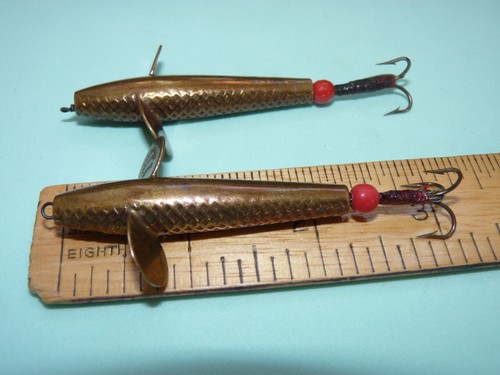 VINTAGE pair of early HARDY Pennell minnows/lures. unused. - Picture 7 of 7