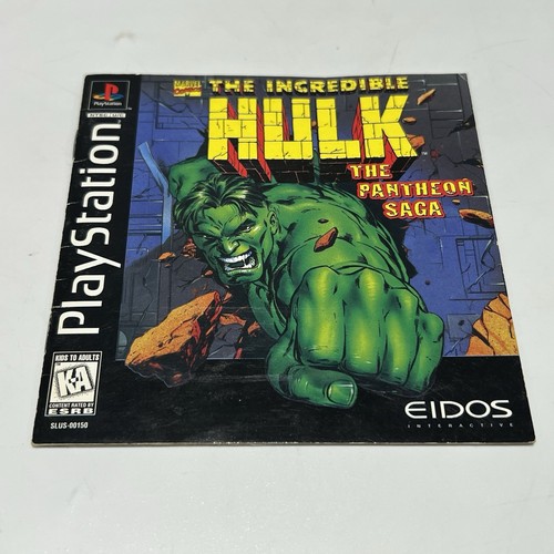 Incredible Hulk: The Pantheon Saga (Sony PlayStation 1 PS1, 1997) CIB Complete - Picture 4 of 7