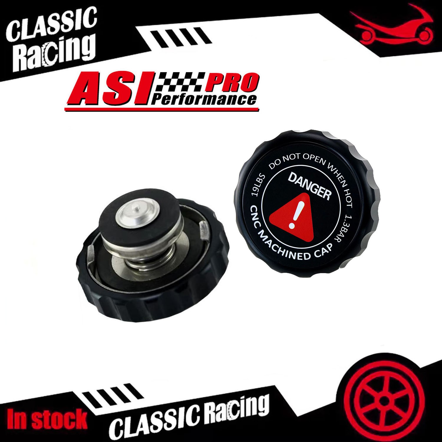 CNC Machined Screw On Aluminum Radiator For Cooler Cap 1.3 Bar Black 1pcs US