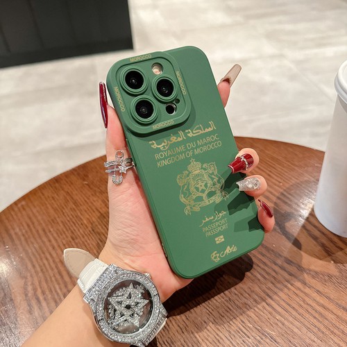 Luxury Morocco Passport Pupil Full Screen Case For iPhone 16 15 14 13 12 11 X XR - Imagen 34 de 230