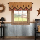 Primitive 20"x60" Valance Tan Rod Pocket Star Kitchen Window Curtains VHC Brands
