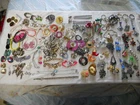 Vintage Estate Costume Jewelry Lot rings pins bracelets necklaces +++  unchecked