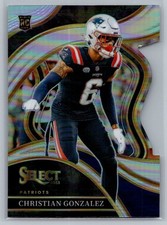 2023 Panini Select #286 Christian Gonzalez Silver Prizms Die Cuts