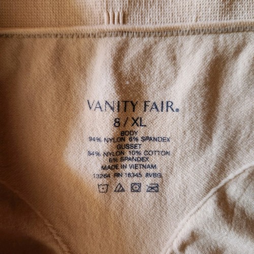 Calzoncillo sin costuras cómodo suavizante Vanity Fair 8 XL beige bragas ropa interior - Imagen 3 de 6