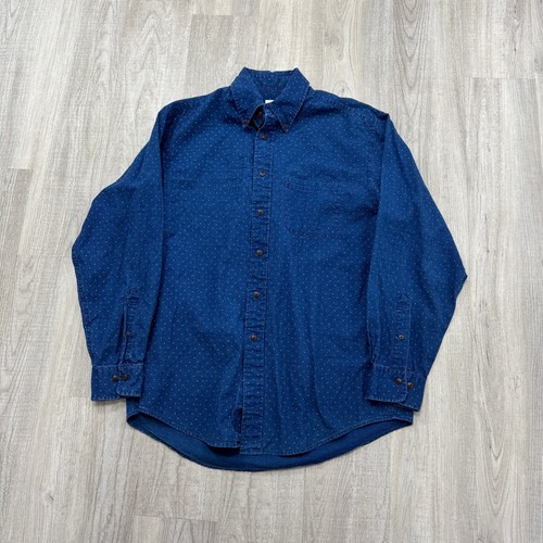 Brooks Brothers Madison Shirt Men's Medium Blue Button Down Preppy Pattern  - Afbeelding 2 van 8