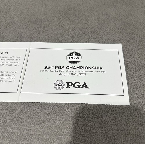 RORY MCILROY Signed 2013 PGA CHAMPIONSHIP Scorecard TOURNAMENT USED Grand Slam! - Picture 7 of 10