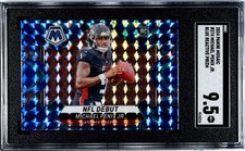 2024 Panini Mosaic Michael Penix Jr. NFL Debut Reactive Blue Prizm SGC 9.5 MT+