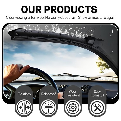 4PCS Car Windshield Wiper Blades Refills, 26" Adjustable Size of Universal - Picture 3 of 6
