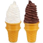  2Pcs Ice Cream Cone Statue Plastic Ice Cream Model Decorative Ice-cream Cone