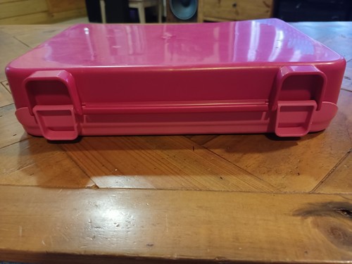 Pink LEGO Carrying Case Hard Plastic Latching Storage Box With 1 Divider - Picture 4 of 7