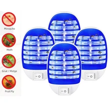 1-4 Electric Plug in Mosquito killer Zapper Lamp Indoor Fly Bug insect LED Trap