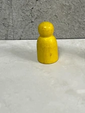 1983 TIME The Game - Replacement Wooden Token Yellow