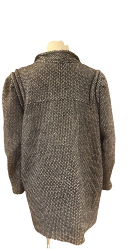Damen MickiSwing Mantel Größe 22 schwarz weiß Hahnentritt einreihig 3 Knöpfe - Bild 4 von 8