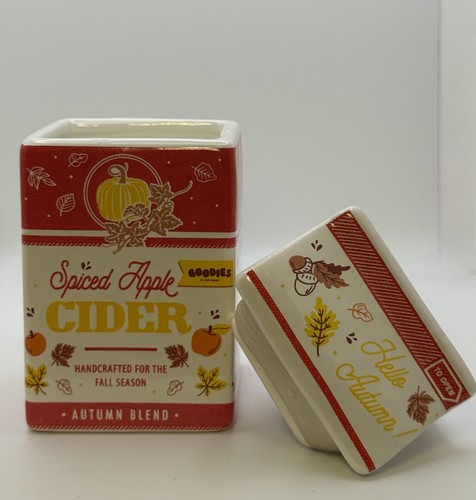 Goodies by DW Home Spiced Apple Cider Keramik Kerze mit Deckel Herbst Herbst Mischung - Bild 8 von 8