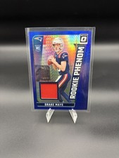 2024 Panini Donruss Optic - Rookie Phenom Drake Maye Blue Hyper Prizm Patch