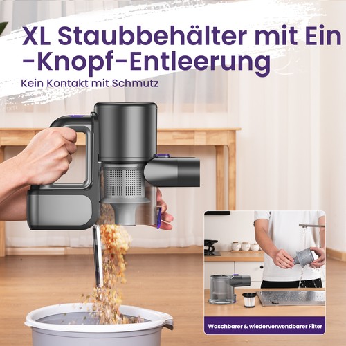 3-in-1 Staubsauger Akku Handstaubsauger kabellos 500W Vacuum Cleaner mit Kabel - Bild 4 von 7